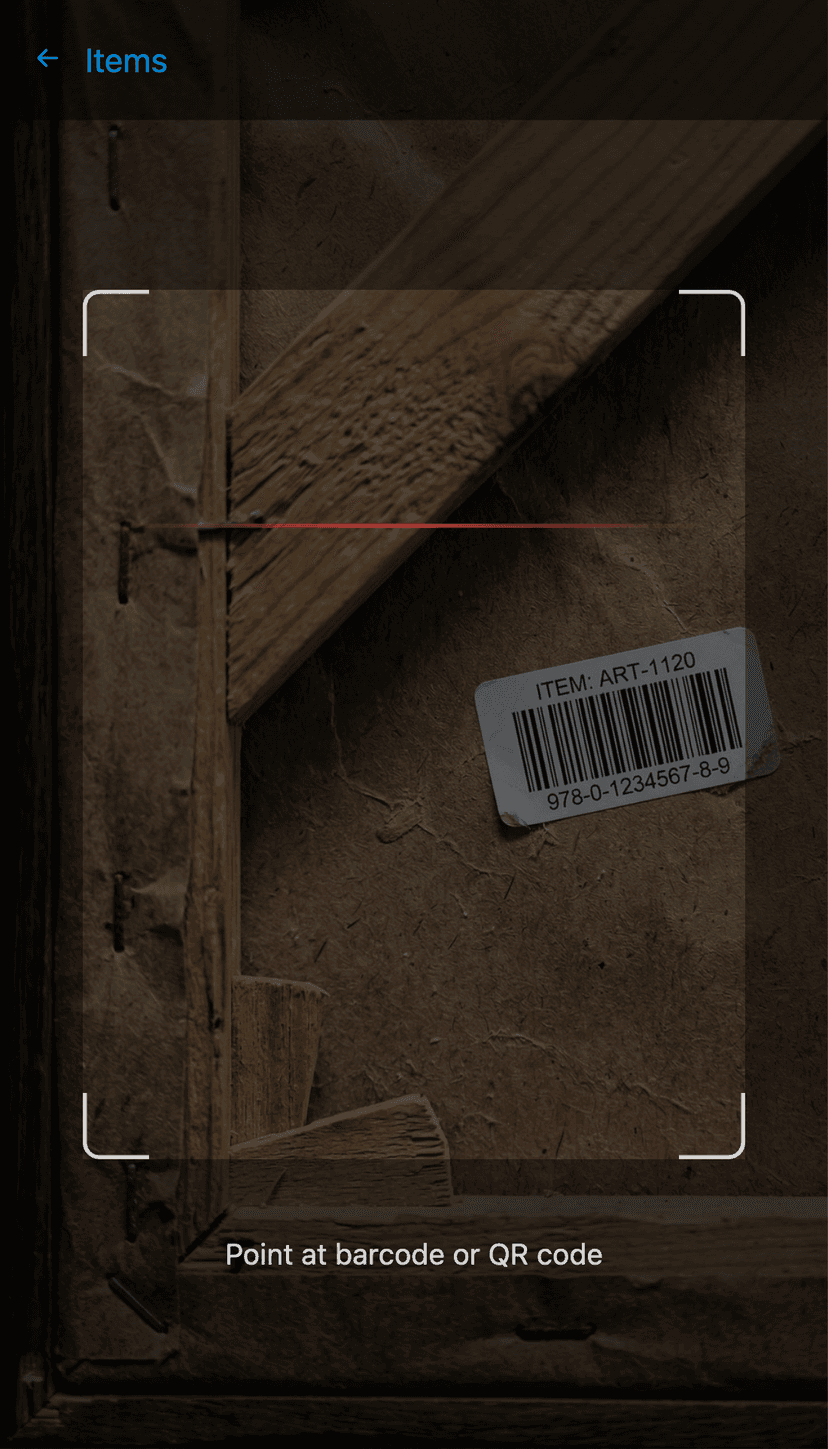 Barcode scanning step 2