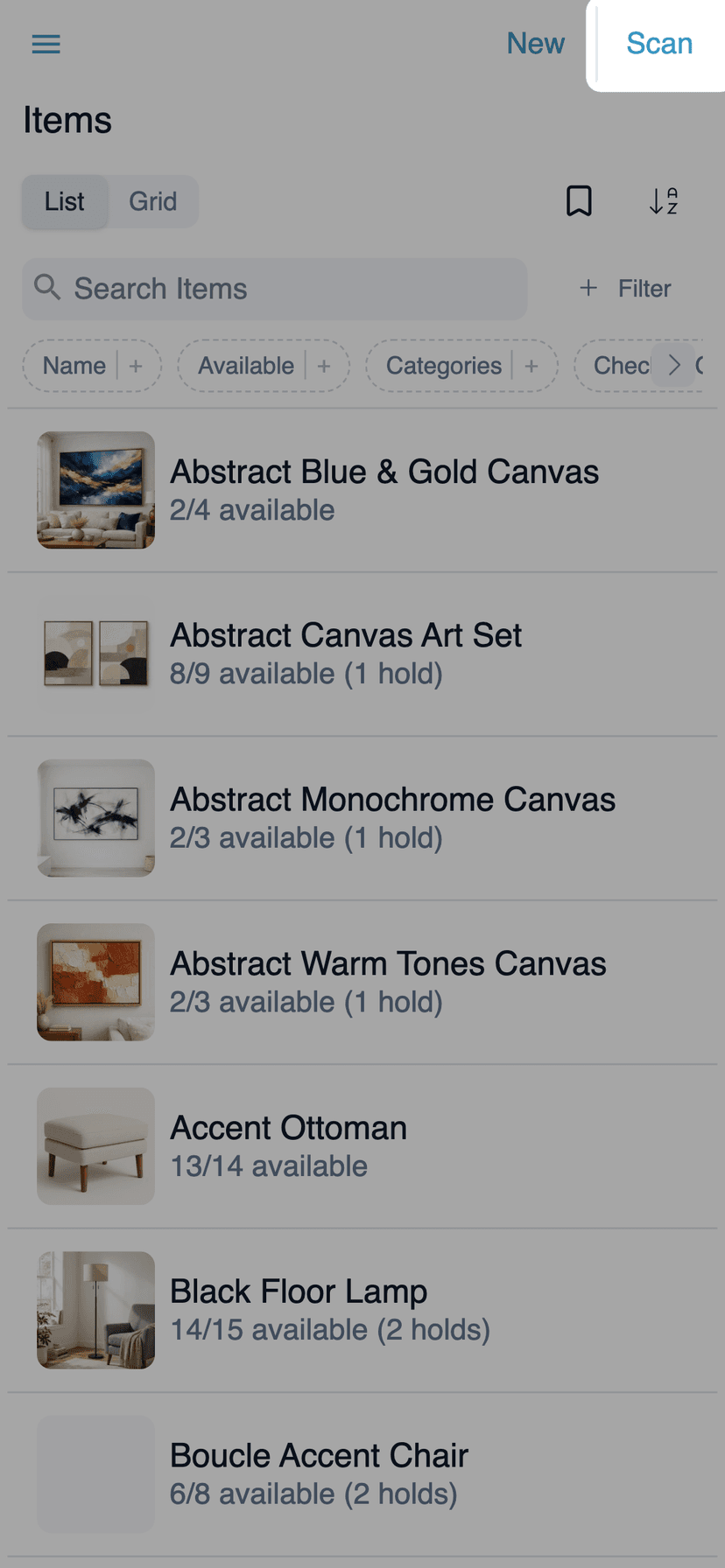 Barcode scanning step 1