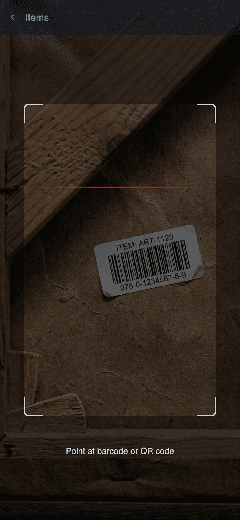 Barcode scanning step 2